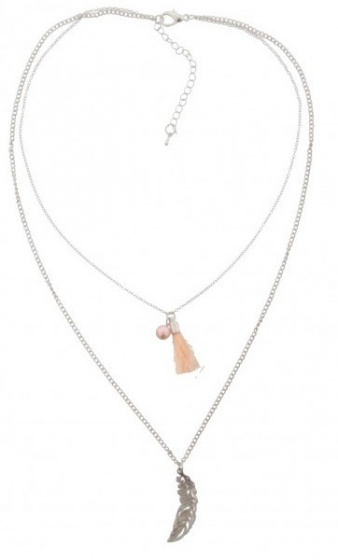 Verlaten geleider chef ketting tweelaags dames 48/55 cm metaal zilver - Beautypanda